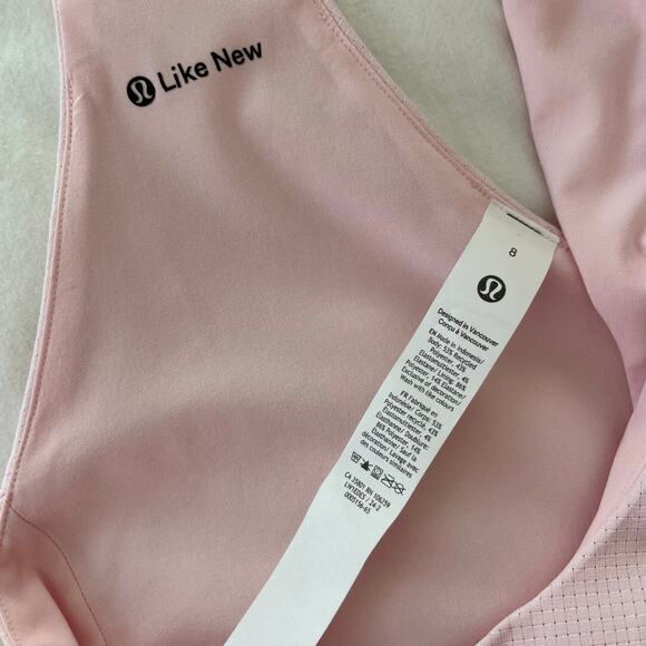 Lululemon WovenAir Pink Strawberry Milkshake Jumpsuit Overalls, Size 8 - Picture 6 of 11